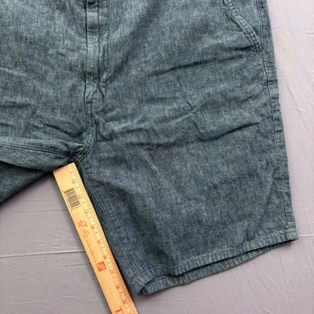 Levis‎ Mens Blue Linen Cotton Blend Chino Shorts Size 42 S40196 Chambray Style
